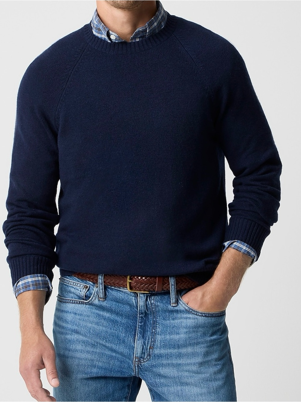 ✨J. Crew Men's Navy Crewneck Sweater Size S